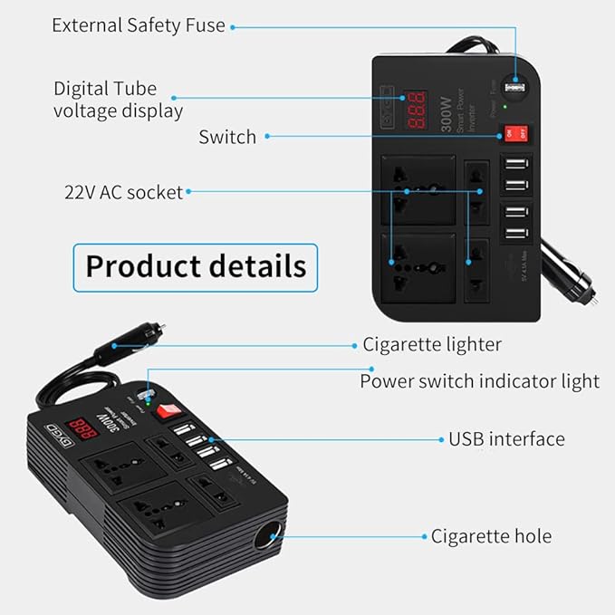 Premium 300W Car Power Inverter