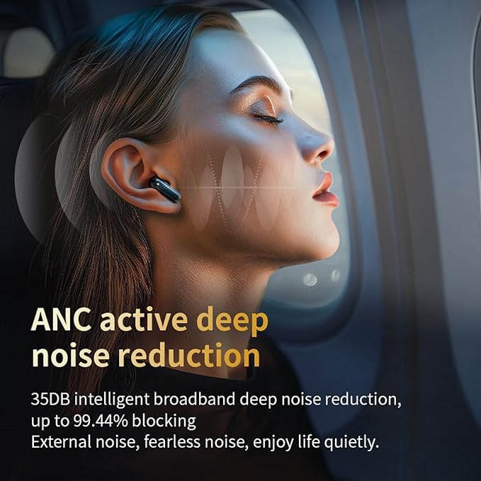 Touch Screen Earbuds, Wireless Earbuds with Smart Screen, Active Noise Cancelling Technology, TWS Bluetooth Earbuds, Sports Waterproof Headphones