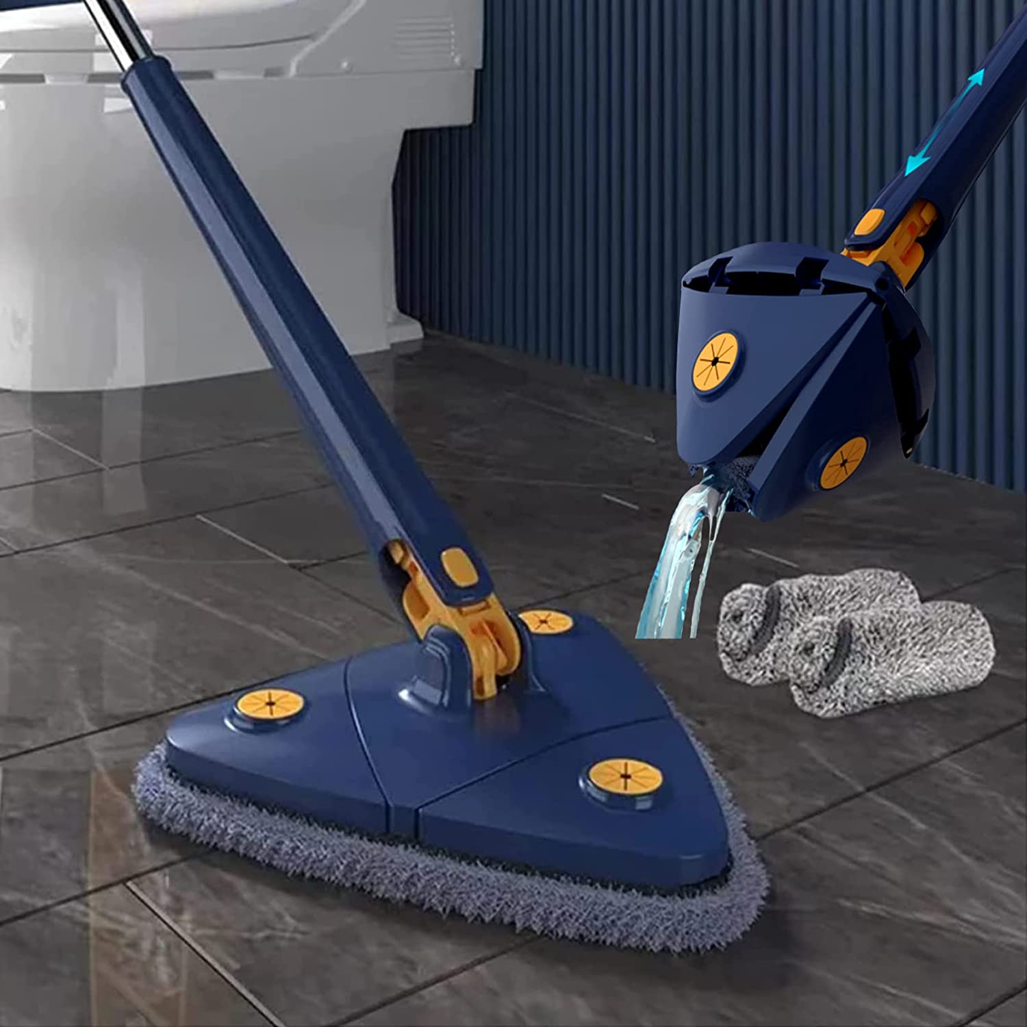 360 Rotating Adjustable Mop – Powerful, Versatile, and Effortless Cleaning!