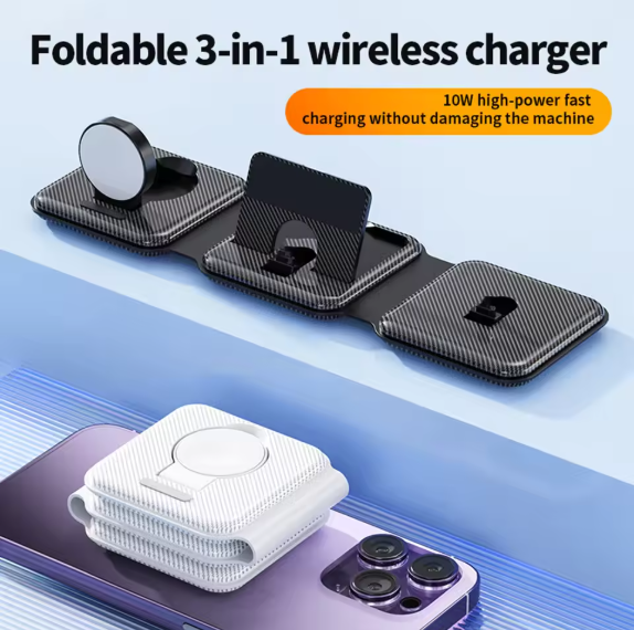 3-in-1 Magnetic Wireless Charging Station for Apple Devices