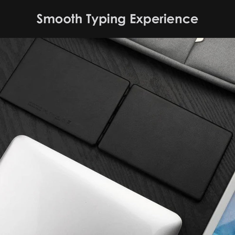 Leather Surface Wireless Mini Bluetooth Folding Keyboard Laptop Tablet Phone Keyboard